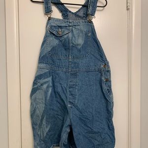 Blue shortall overall overalls vintage